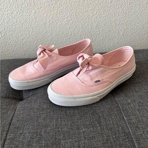 Vans Women's Light Pink Bow Sneakers